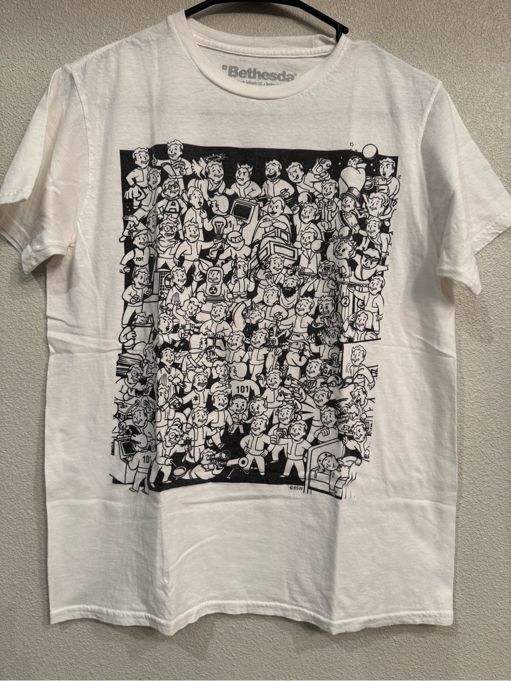 Bethesda White Vault Boy Graphic Short Sleeve Tee